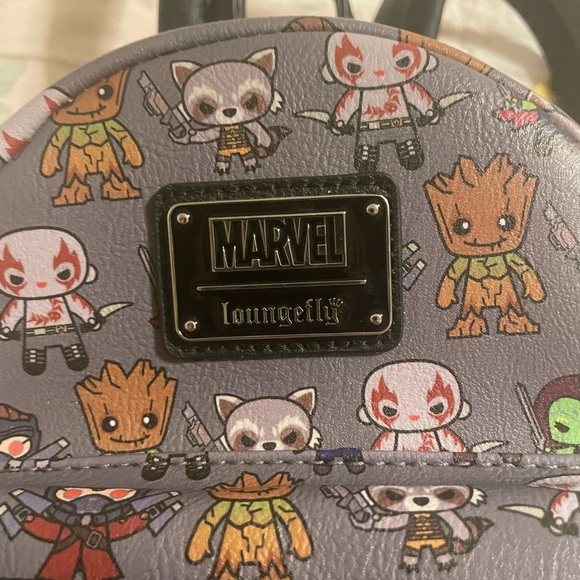 "Loungefly Marvel Guardians of the Galaxy Kawaii All Over Print Mini Backpack " - Picture 11 of 12